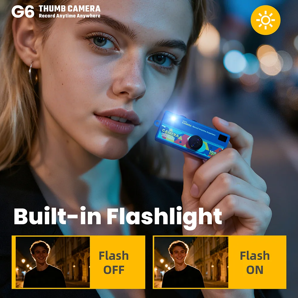 G6 Ucuz Fiyatlı Cep Boyutunda G6 Video Kaydedici Çocuk Oyuncağı Tip-c Şarj Destekli 128gb Tf Kartlı Mini Dv Kamera Dijital Başparmak Kamerası 